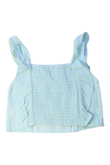 A Blue Sleeveless Tops from Louise Misha in size 4T for girl. (Back View)