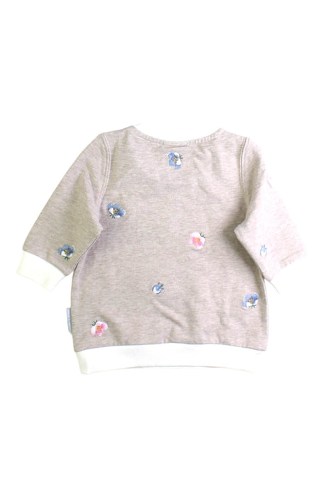 A Beige Crewneck Sweatshirts from Polarn O. Pyret in size Newborn for girl. (Back View)