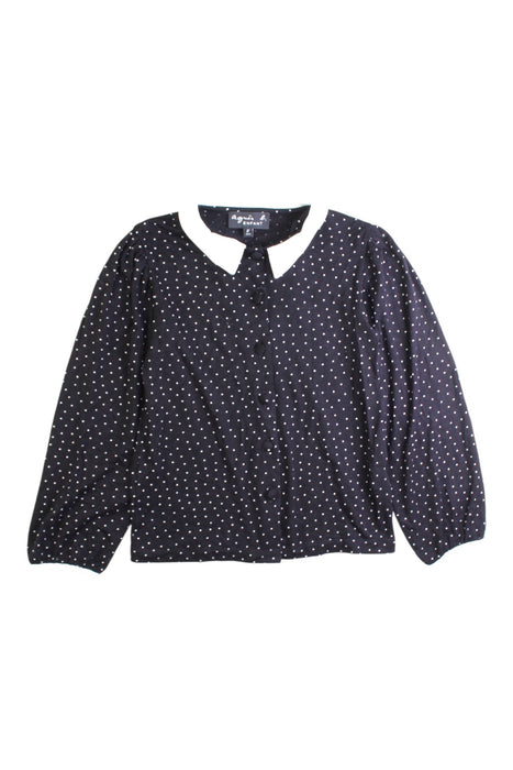 A Black Long Sleeve Tops from Agnes B Enfant in size 8Y for girl. (Front View)