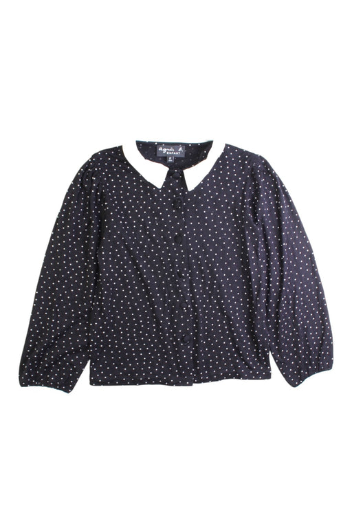 A Black Long Sleeve Tops from Agnes B Enfant in size 8Y for girl. (Front View)