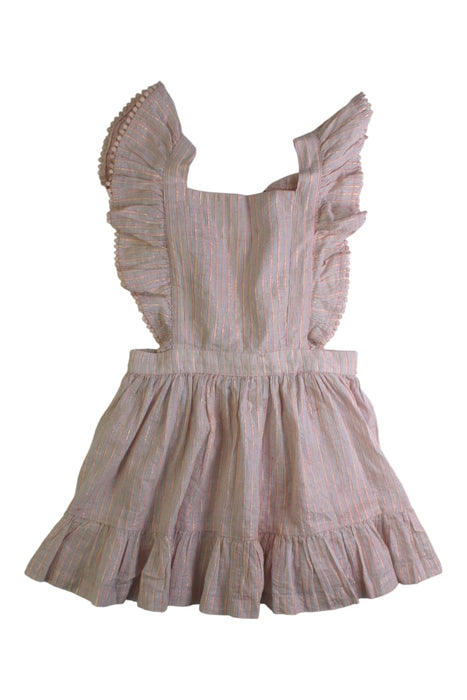 A Pink Sleeveless Dresses from Hux in size 2T for girl. (Front View)