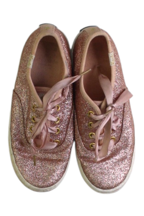 A Pink Sneakers from Keds in size 5T for girl. (Back View)