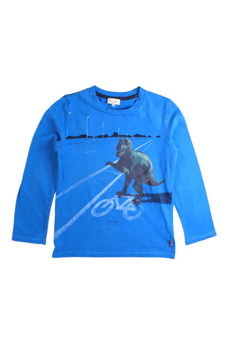 A Blue Long Sleeve T Shirts from Paul Smith in size 6T for boy. (Front View)