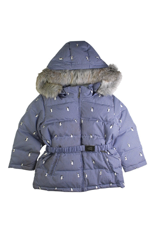A Blue Puffer/Quilted Coats & Outerwear from Nicholas & Bears in size 4T for girl. (Front View)