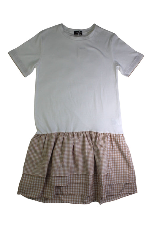 A White Short Sleeve Dresses from Comme Ca Ism in size 11Y for girl. (Front View)