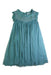 A Teal Sleeveless Dresses from Chateau de Sable in size 8Y for girl. (Front View)