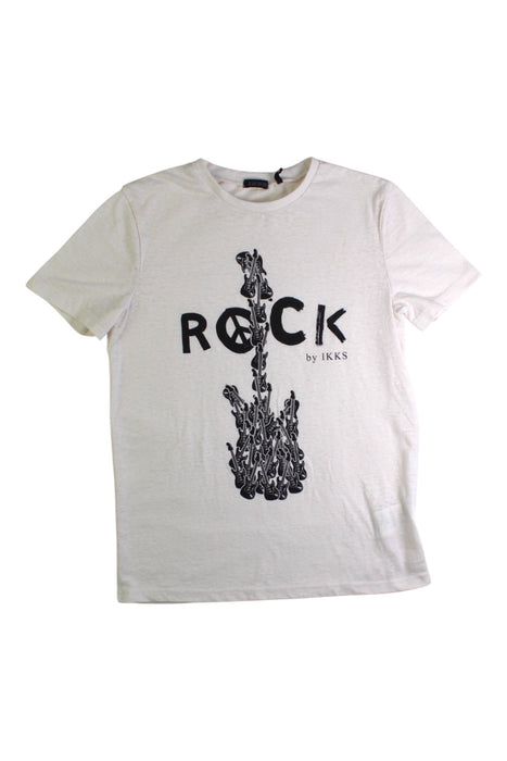 A White Short Sleeve T Shirts from IKKS in size 10Y for girl. (Front View)