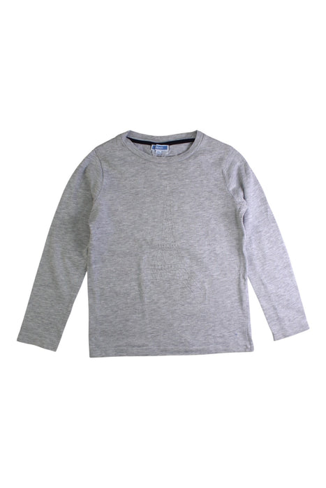 A Grey Long Sleeve T Shirts from Jacadi in size 6T for boy. (Front View)