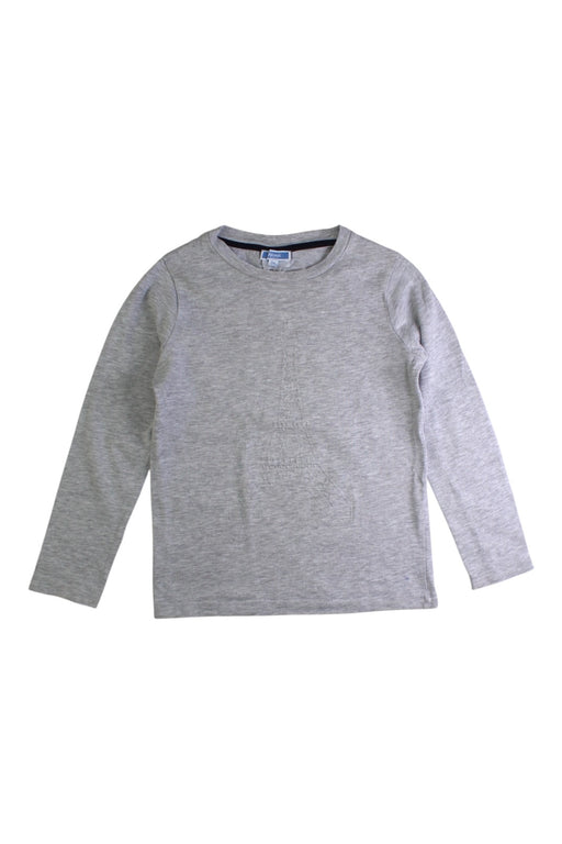 A Grey Long Sleeve T Shirts from Jacadi in size 6T for boy. (Front View)
