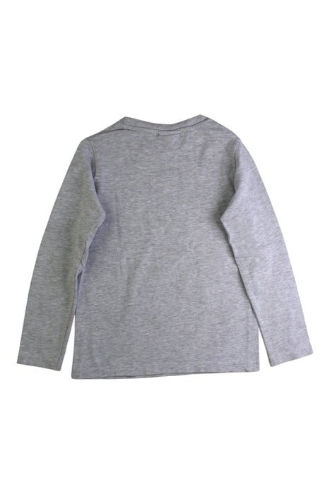 A Grey Long Sleeve T Shirts from Jacadi in size 6T for boy. (Back View)