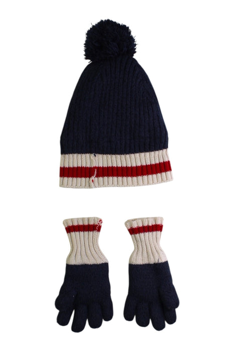 A Navy Winter Hats from Vertbaudet in size 4T for neutral. (Back View)