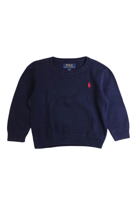 A Navy Crewneck Sweatshirts from Polo Ralph Lauren in size 3T for boy. (Front View)