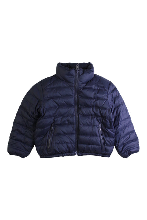 A Navy Puffer/Quilted Jackets from Polo Ralph Lauren in size 4T for boy. (Front View)