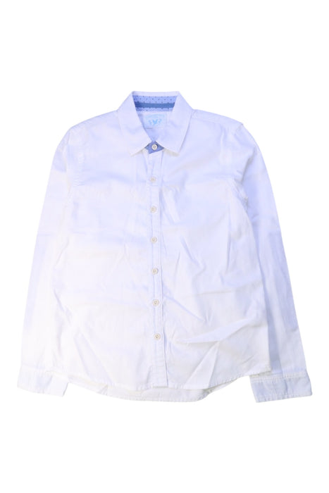 A White Long Sleeve Shirts from Gingersnaps in size 10Y for boy. (Front View)