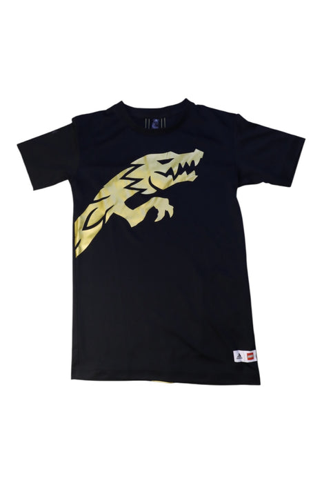 A Black Short Sleeve T Shirts from Adidas in size 7Y for boy. (Front View)