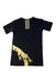 A Black Short Sleeve T Shirts from Adidas in size 7Y for boy. (Back View)