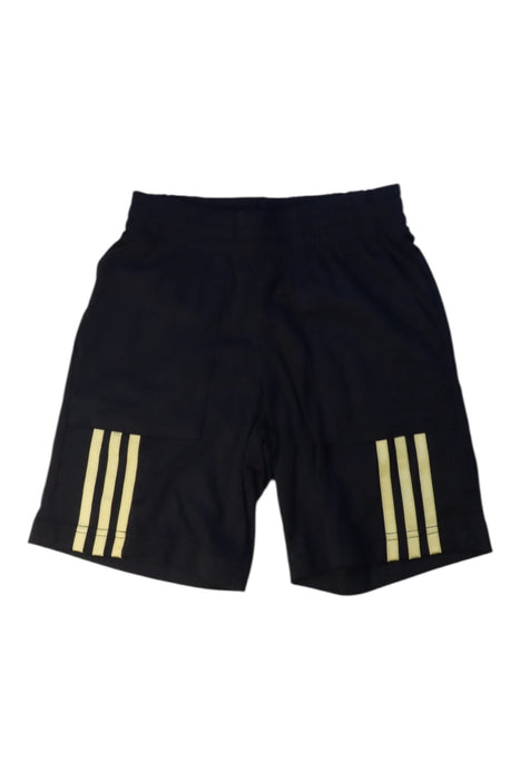 A Black Active Shorts from Adidas in size 7Y for boy. (Front View)