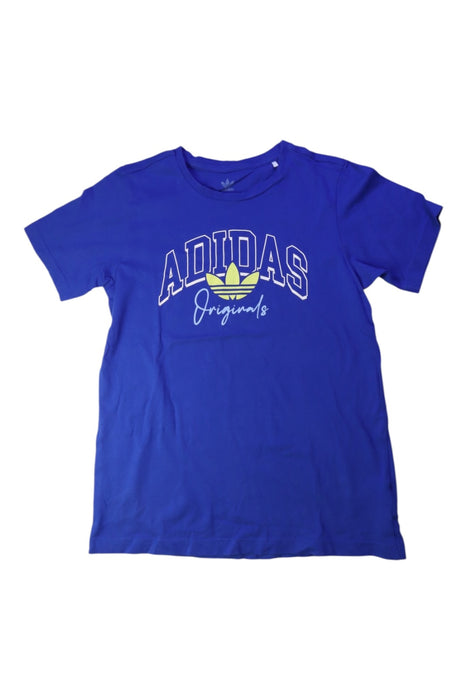 A Blue Short Sleeve T Shirts from Adidas in size 10Y for boy. (Front View)