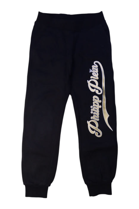 A Black Sweatpants from Philipp Plein in size 6T for boy. (Front View)