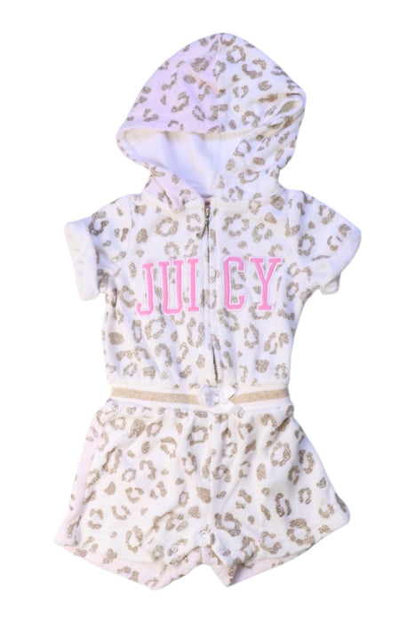 A White Short Sleeve Rompers from Juicy Couture in size 6-12M for girl. (Front View)