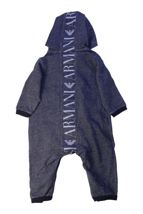 A Grey Long Sleeve Rompers from Armani in size 3-6M for boy. (Back View)