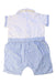 A White Short Sleeve Rompers from Armani in size 6-12M for boy. (Back View)