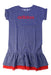 A Blue Short Sleeve Dresses from Adidas in size 6T for girl. (Front View)