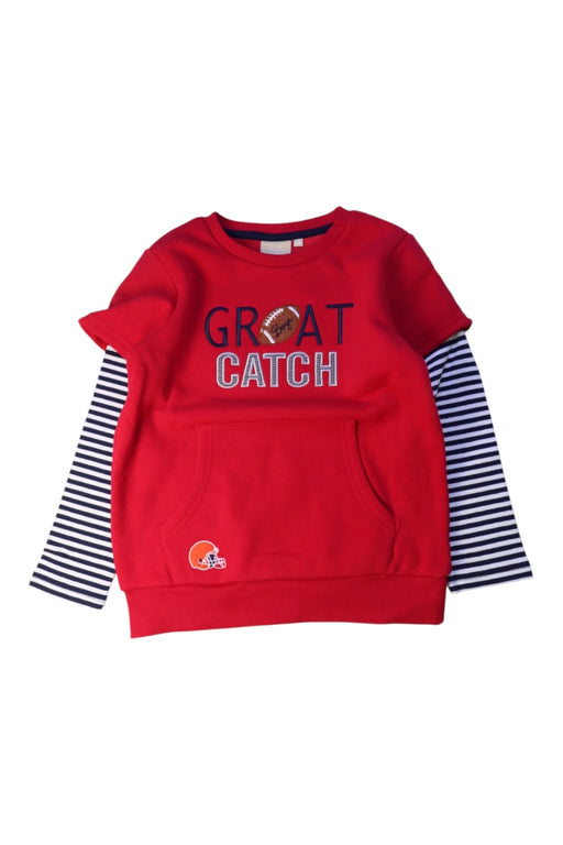 A Red Crewneck Sweatshirts from Chickeeduck in size 5T for boy. (Front View)