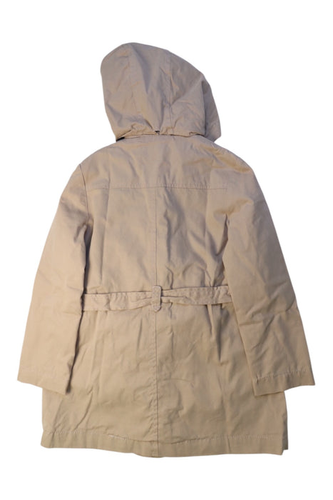 A Beige Coats from Monoprix in size 6T for girl. (Back View)