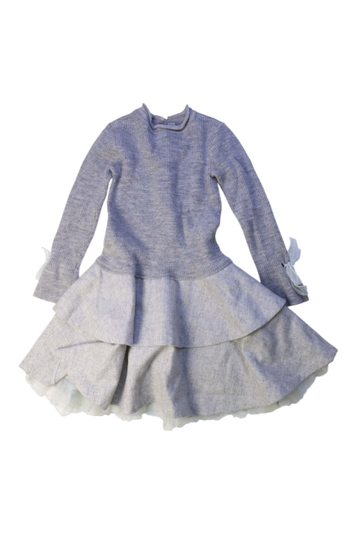 A Grey Long Sleeve Dresses from Nicholas & Bears in size 6T for girl. (Front View)