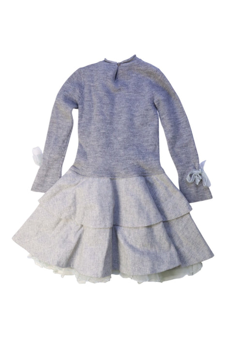 A Grey Long Sleeve Dresses from Nicholas & Bears in size 6T for girl. (Back View)