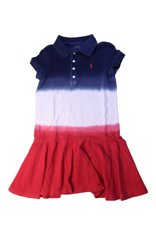 A Navy Short Sleeve Dresses from Polo Ralph Lauren in size 6T for girl. (Front View)