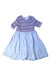 A Blue Long Sleeve Dresses from Seed in size 7Y for girl. (Front View)