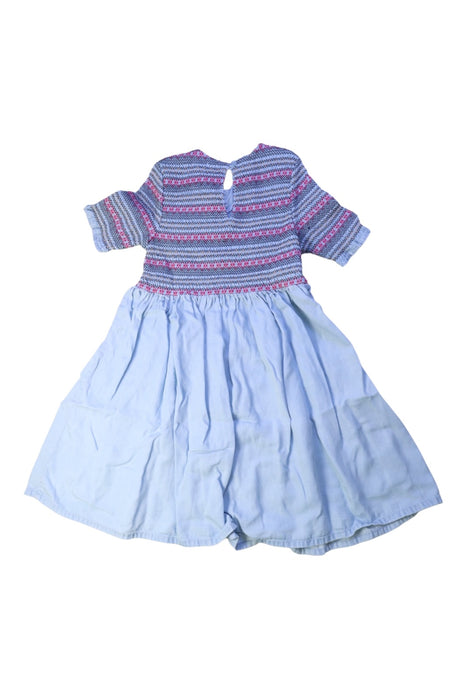 A Blue Long Sleeve Dresses from Seed in size 7Y for girl. (Back View)