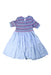 A Blue Long Sleeve Dresses from Seed in size 7Y for girl. (Back View)