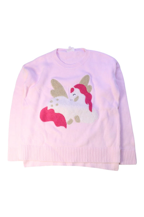 A Pink Knit Sweaters from Seed in size 7Y for girl. (Front View)