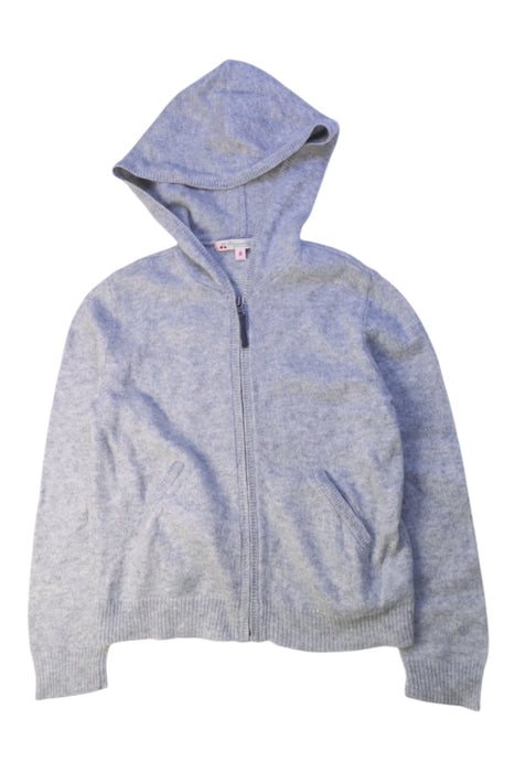 A Grey Hooded Sweatshirts from Bonpoint in size 6T for girl. (Front View)