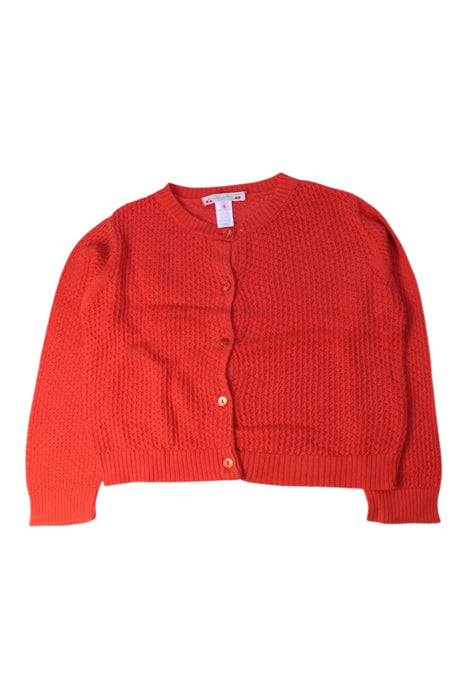 A Red Cardigans from Bonpoint in size 6T for girl. (Front View)