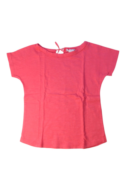 A Pink Short Sleeve Tops from Bonpoint in size 6T for girl. (Front View)