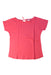 A Pink Short Sleeve Tops from Bonpoint in size 6T for girl. (Front View)