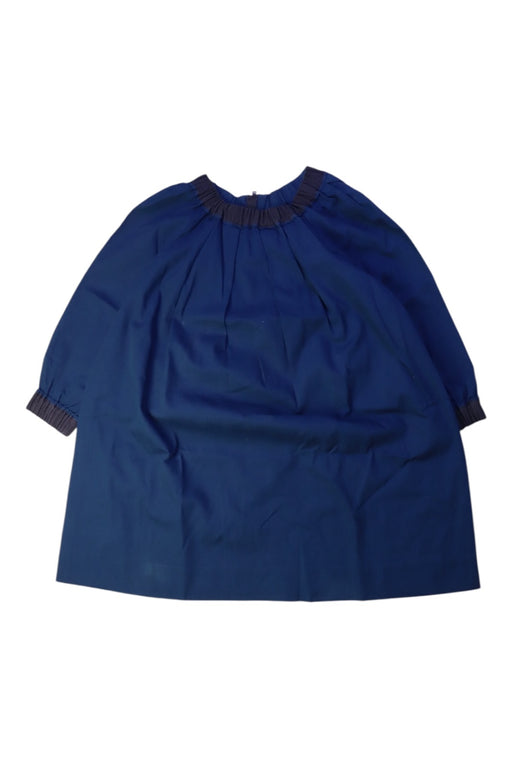 A Blue Long Sleeve Dresses from Bonpoint in size 6T for girl. (Front View)