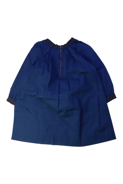 A Blue Long Sleeve Dresses from Bonpoint in size 6T for girl. (Back View)