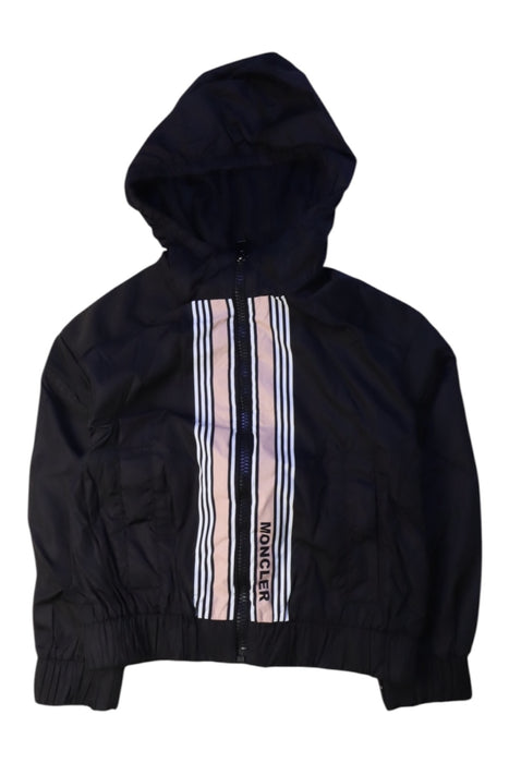 A Black Lightweight Jackets from Moncler in size 6T for girl. (Front View)