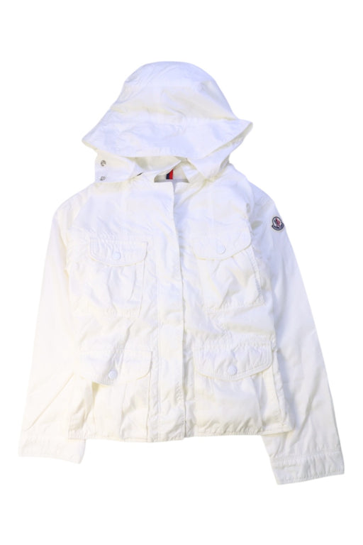 A White Lightweight Jackets from Moncler in size 6T for girl. (Front View)