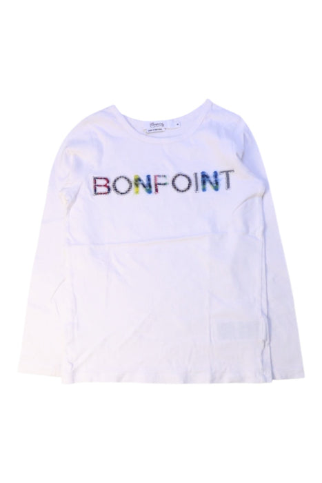 A White Long Sleeve T Shirts from Bonpoint in size 6T for girl. (Front View)