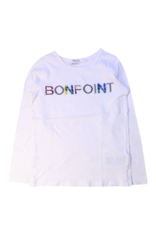 A White Long Sleeve T Shirts from Bonpoint in size 6T for girl. (Front View)
