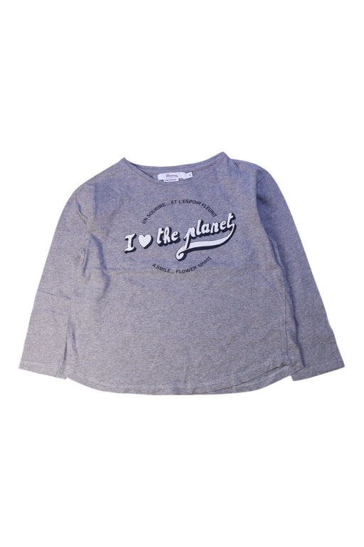 A Grey Long Sleeve T Shirts from Bonpoint in size 6T for girl. (Front View)