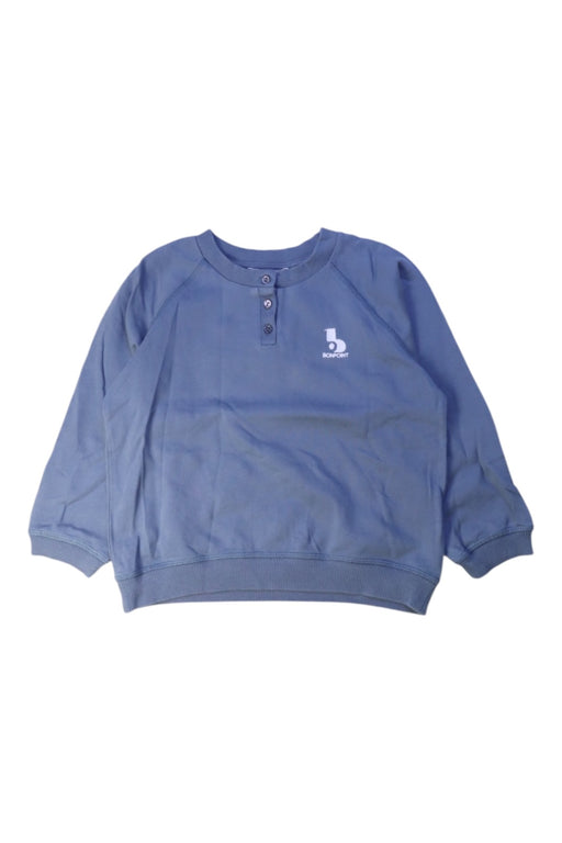 A Blue Crewneck Sweatshirts from Bonpoint in size 4T for girl. (Front View)