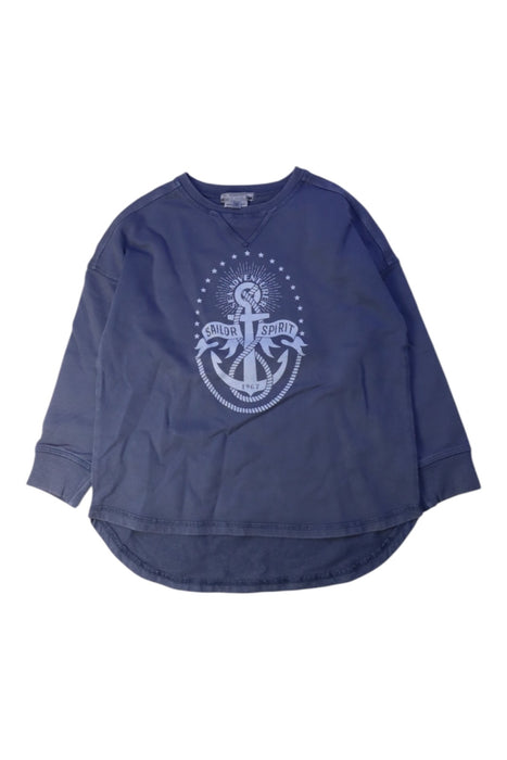 A Navy Crewneck Sweatshirts from Bonpoint in size 4T for girl. (Front View)