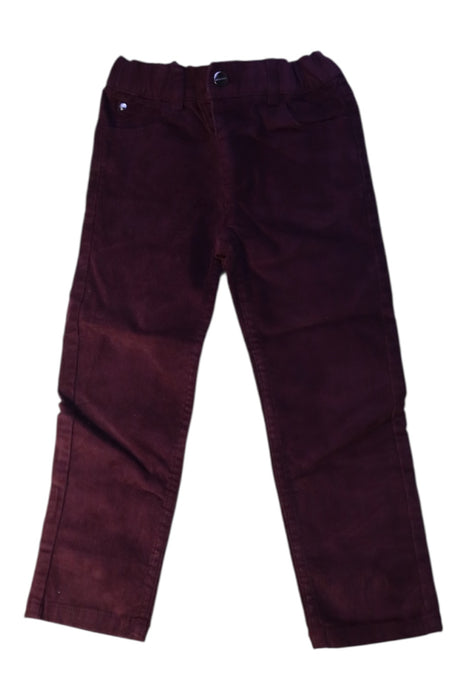 A Burgundy Casual Pants from Jacadi in size 4T for boy. (Front View)